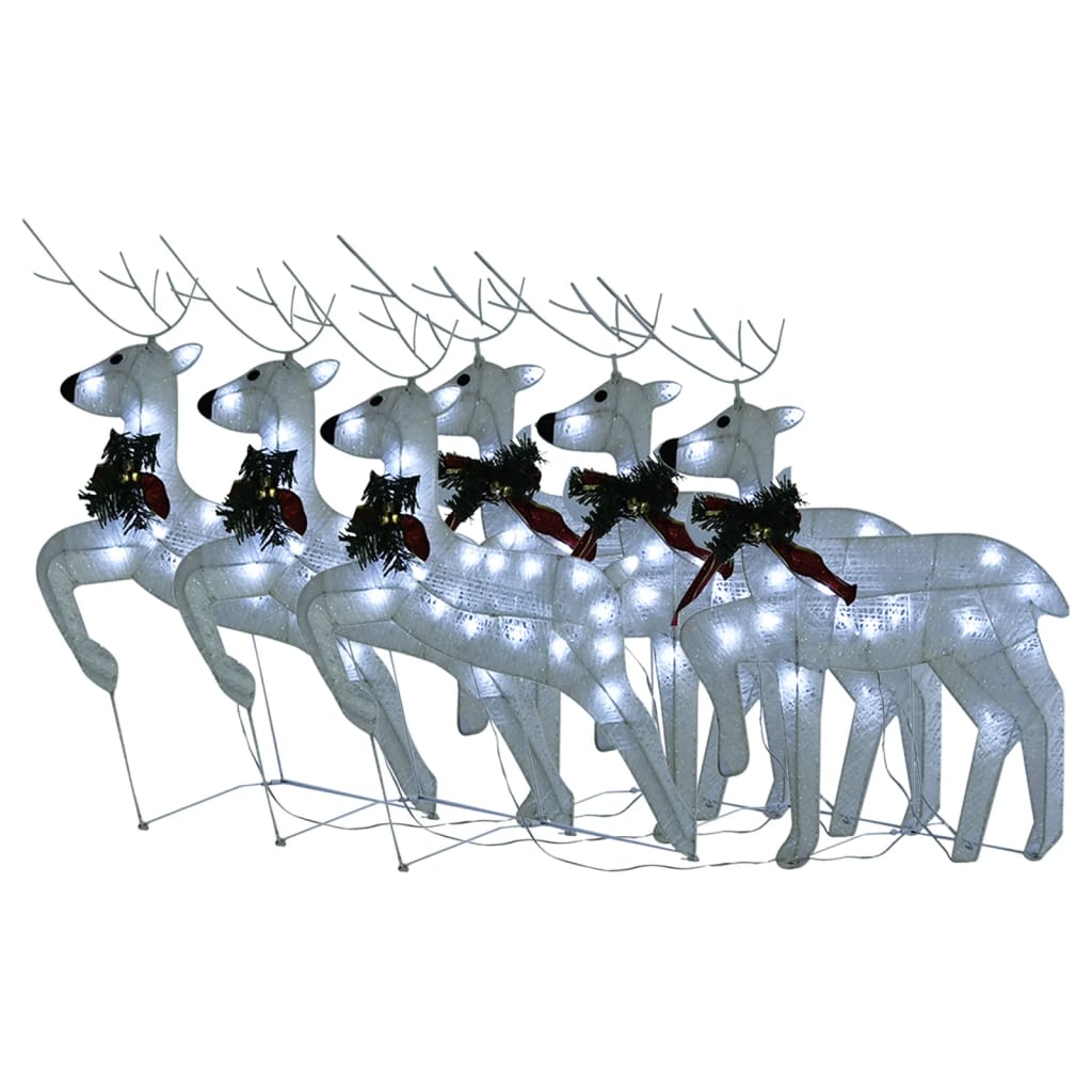 Kerstrendieren 6 st 120 LED's wit is nu te koop bij PeponiXL, paradijselijk wonen!