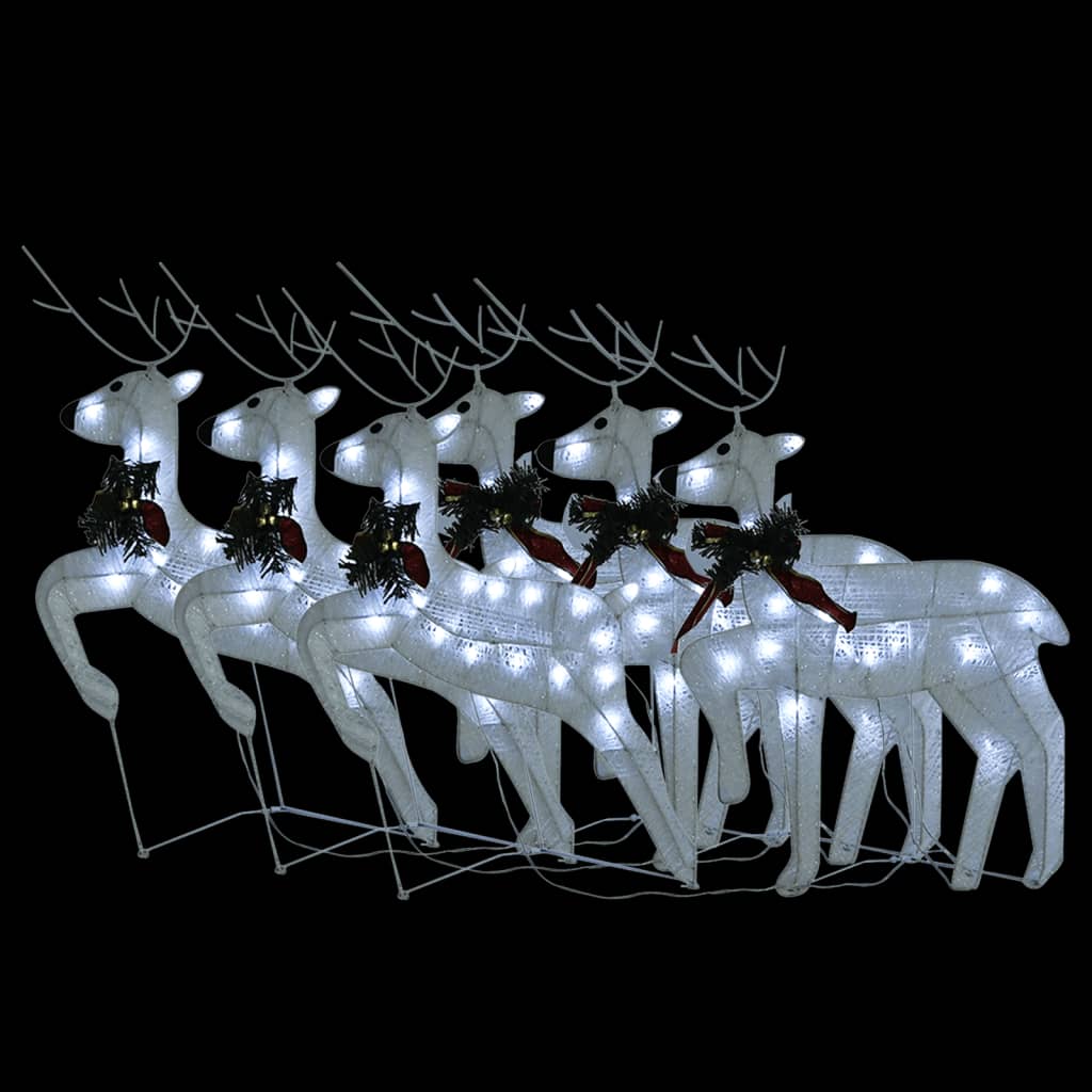 Kerstrendieren 6 st 120 LED's wit is nu te koop bij PeponiXL, paradijselijk wonen!