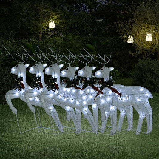 Kerstrendieren 6 st 120 LED's wit is nu te koop bij PeponiXL, paradijselijk wonen!