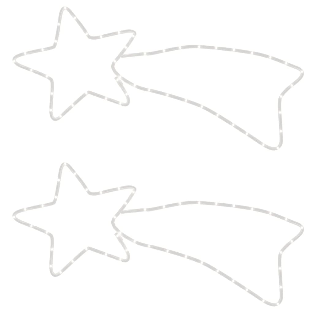 Kerstfiguren sterren met 48 LED's 2 st 65x28 cm warmwit is nu te koop bij PeponiXL, paradijselijk wonen!