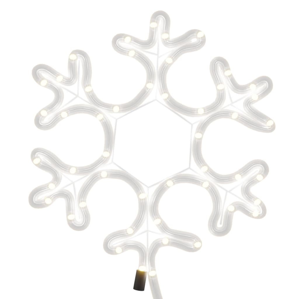 Kerstfiguur sneeuwvlok met LED's 3 st 27x27 cm warmwit is nu te koop bij PeponiXL, paradijselijk wonen!