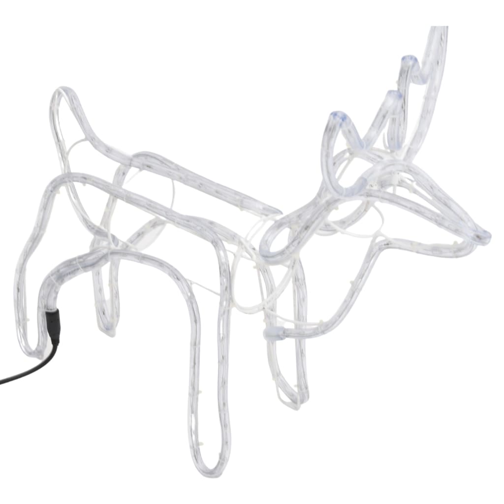 Kerstfiguur rendier 2 st 60x30x60 cm koudwit is nu te koop bij PeponiXL, paradijselijk wonen!