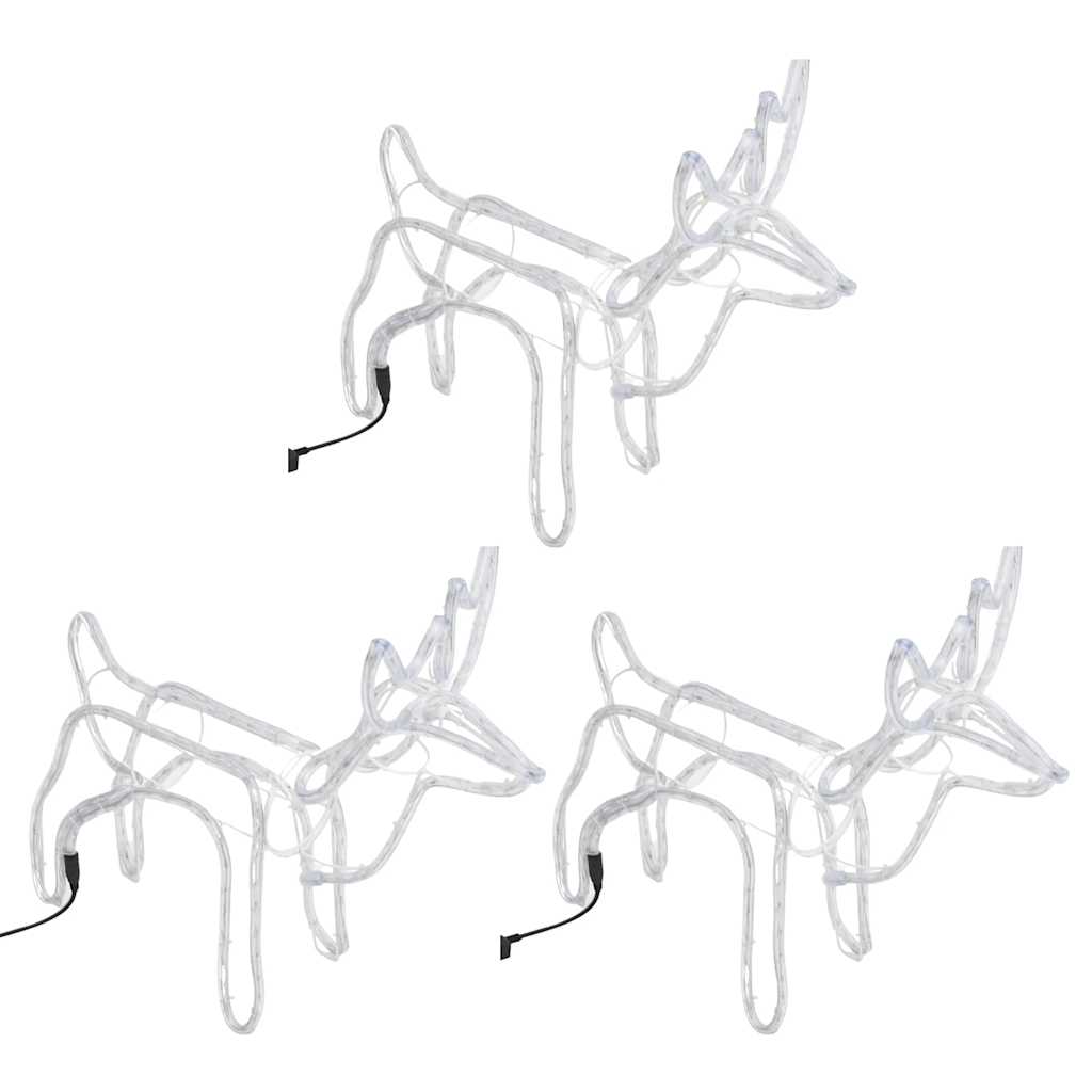 Kerstfiguur rendier 3 st 60x30x60 cm koudwit is nu te koop bij PeponiXL, paradijselijk wonen!