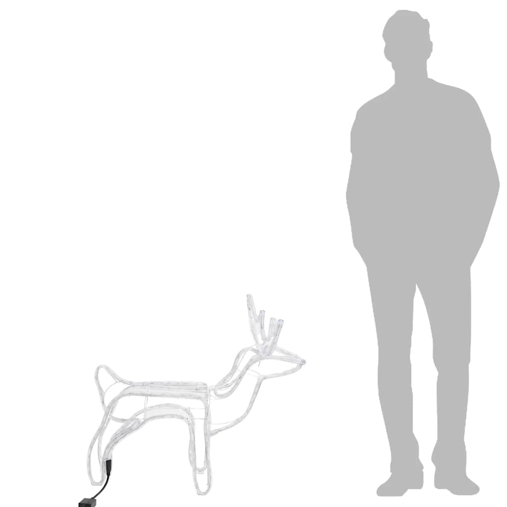 Kerstfiguur rendier 3 st 60x30x60 cm koudwit is nu te koop bij PeponiXL, paradijselijk wonen!