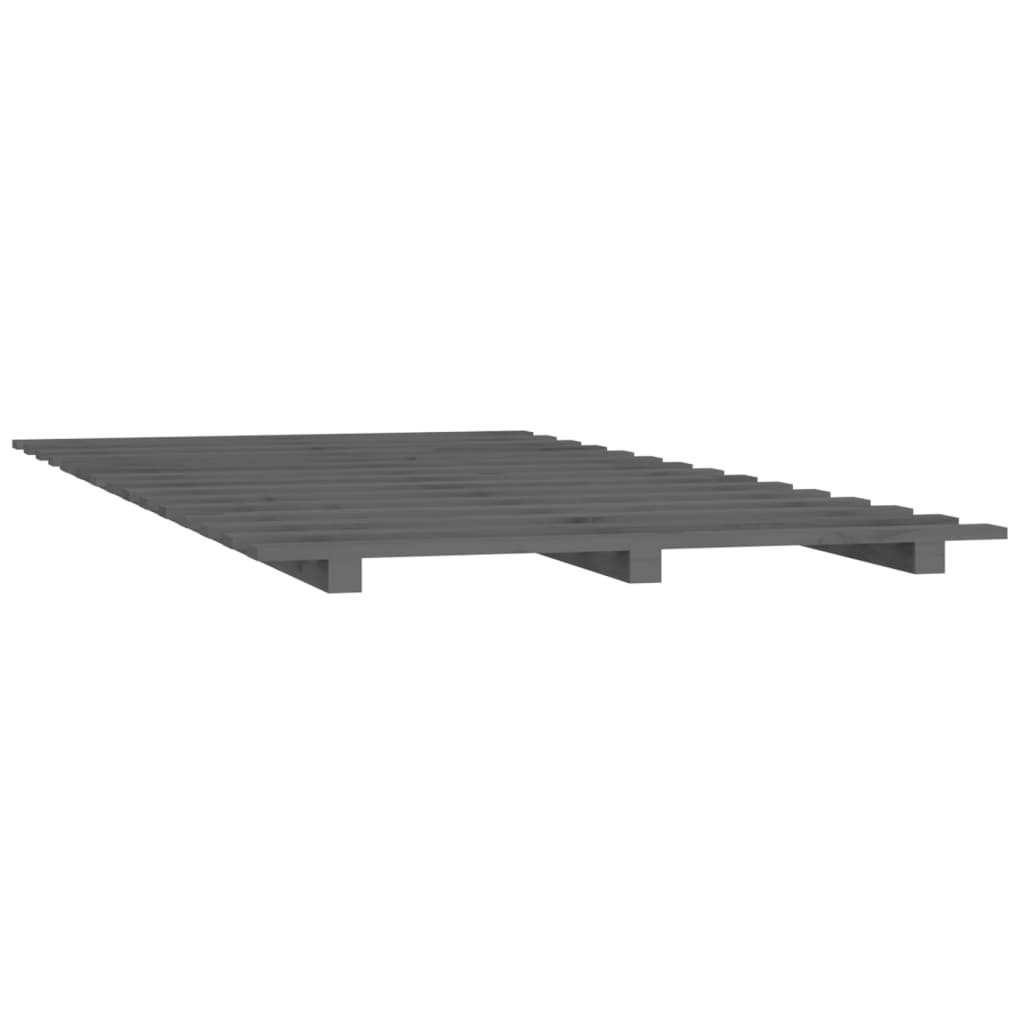 Bedframe massief grenenhout grijs 90x200 cm is nu te koop bij PeponiXL, paradijselijk wonen!