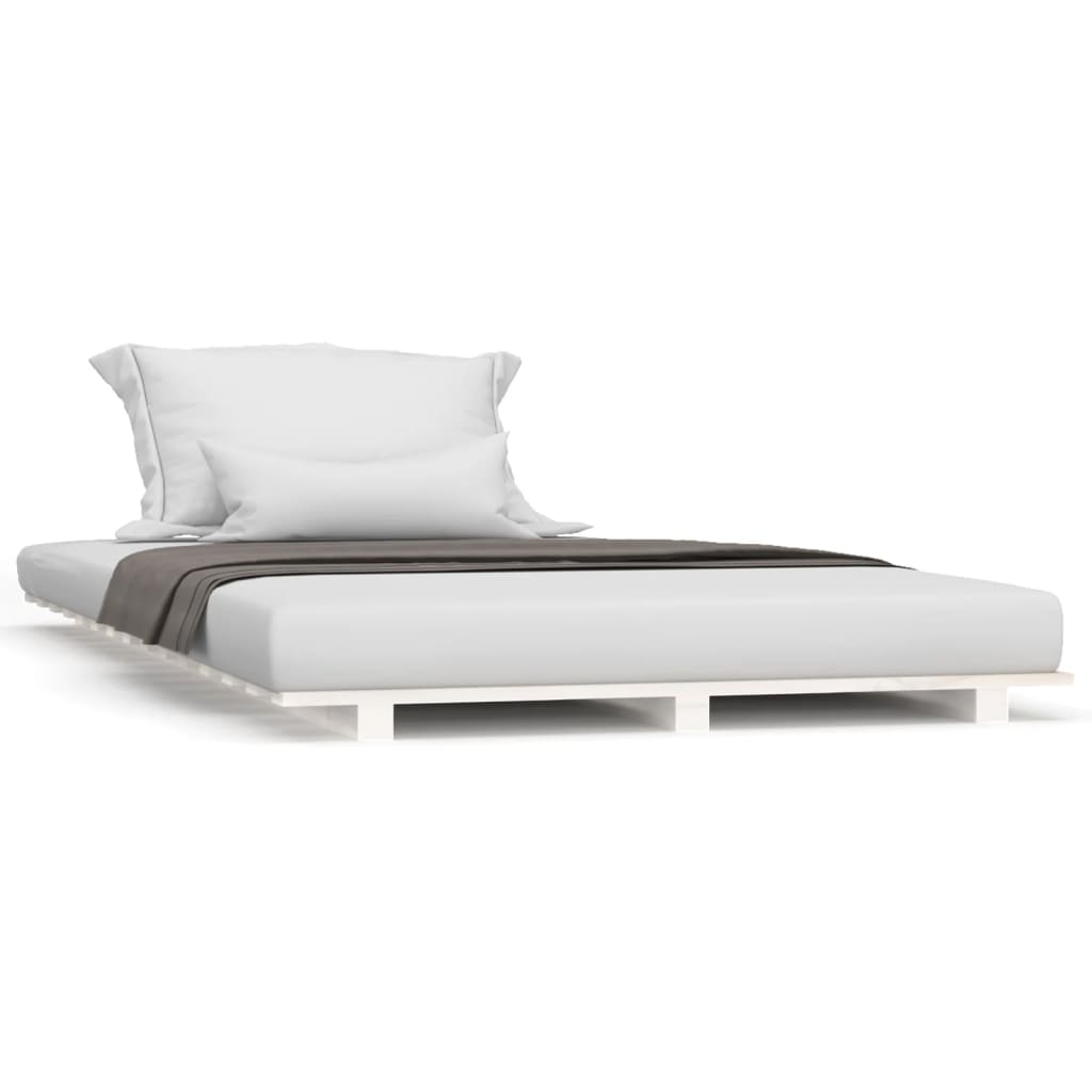Bedframe massief grenenhout wit 100x200 cm is nu te koop bij PeponiXL, paradijselijk wonen!