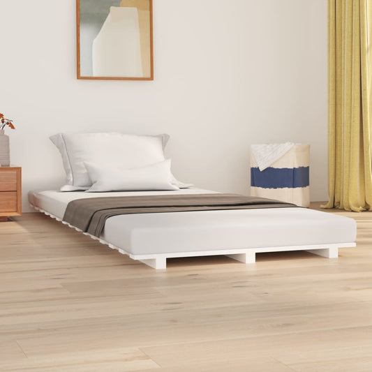 Bedframe massief grenenhout wit 100x200 cm is nu te koop bij PeponiXL, paradijselijk wonen!