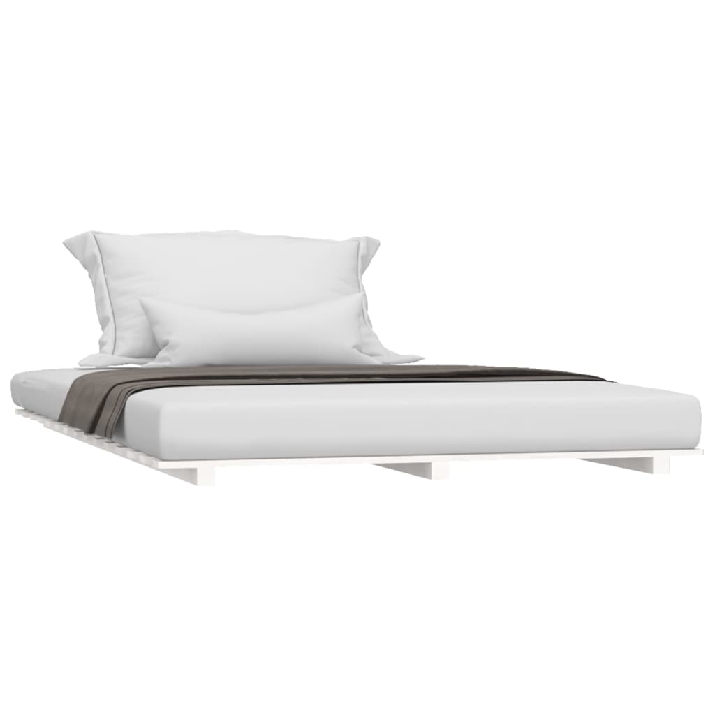 Bedframe massief grenenhout wit 140x200 cm is nu te koop bij PeponiXL, paradijselijk wonen!