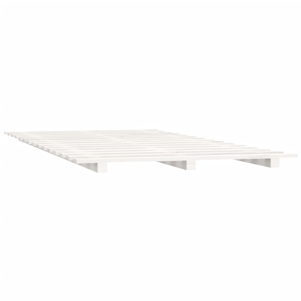 Bedframe massief grenenhout wit 140x200 cm is nu te koop bij PeponiXL, paradijselijk wonen!