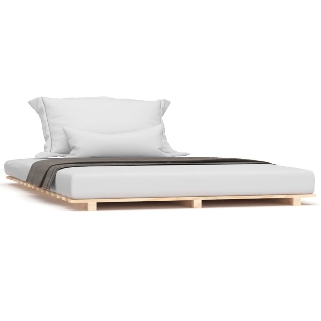 Bedframe massief grenenhout 135x190 cm is nu te koop bij PeponiXL, paradijselijk wonen!