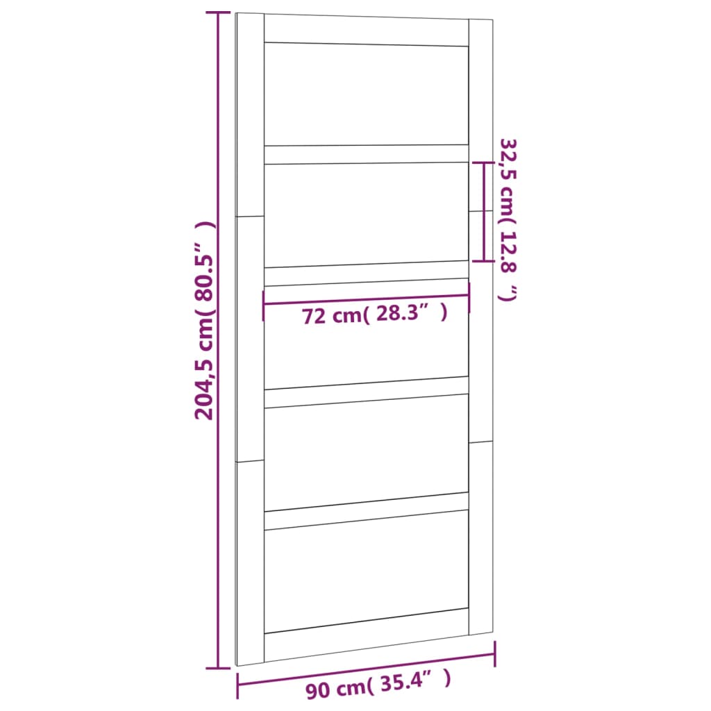 Schuifdeur 90x1,8x204,5 cm massief grenenhout wit is nu te koop bij PeponiXL, paradijselijk wonen!
