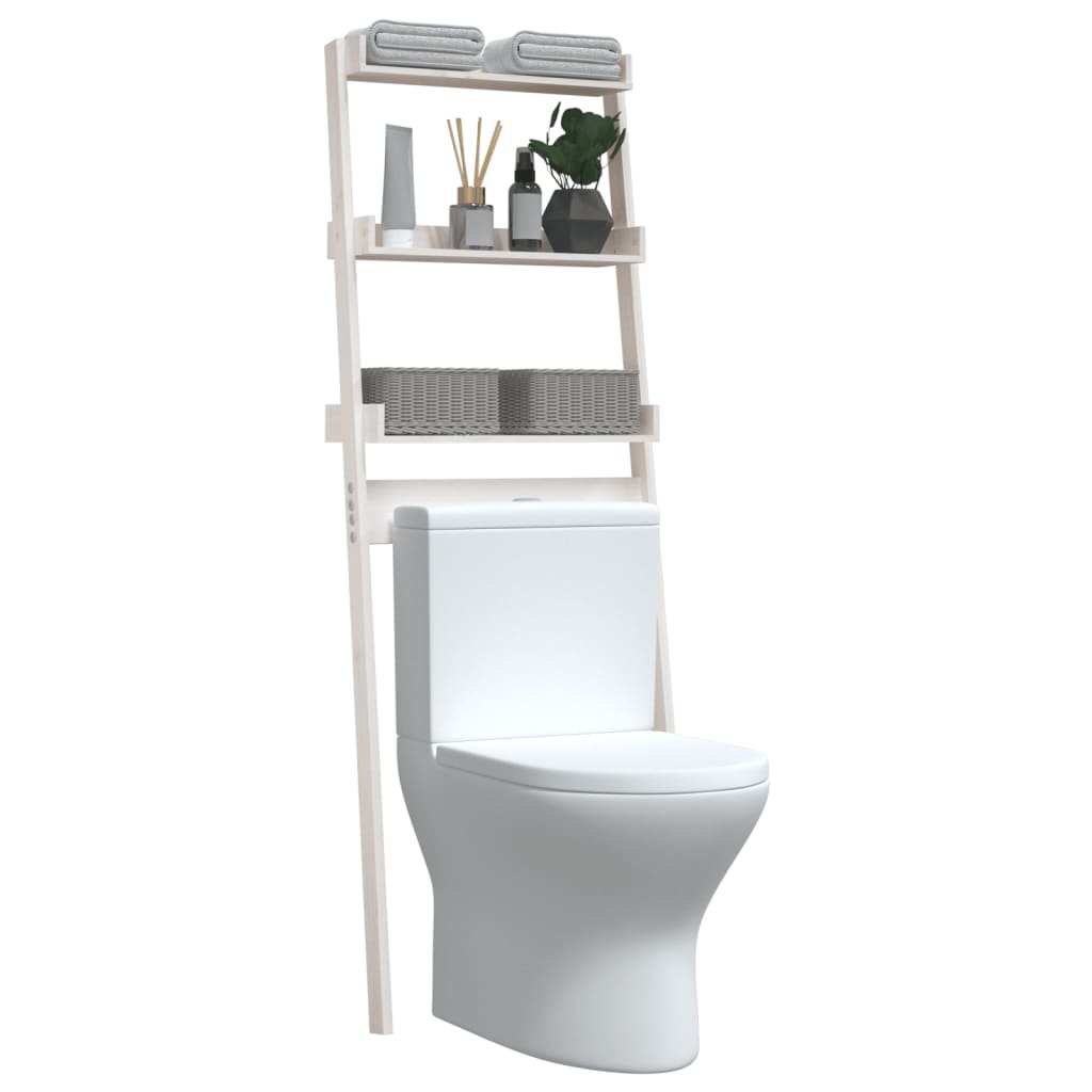 Toiletrek 63,5x32x179 cm massief grenenhout wit is nu te koop bij PeponiXL, paradijselijk wonen!