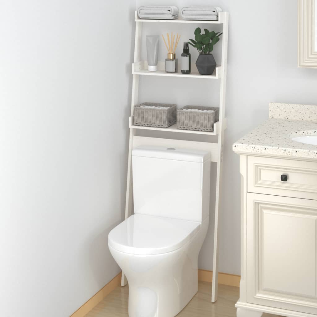 Toiletrek 63,5x32x179 cm massief grenenhout wit is nu te koop bij PeponiXL, paradijselijk wonen!