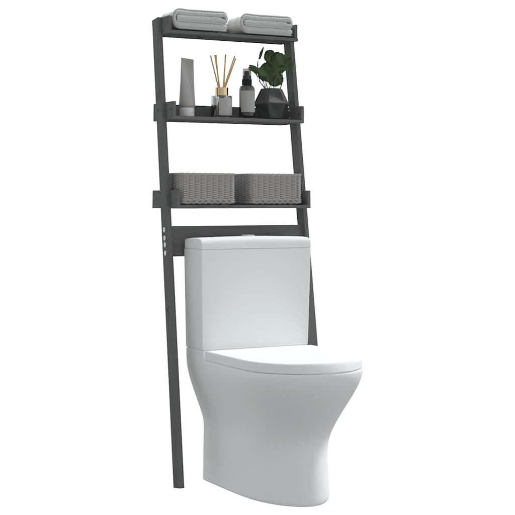 Toiletrek 63,5x32x179 cm massief grenenhout grijs is nu te koop bij PeponiXL, paradijselijk wonen!