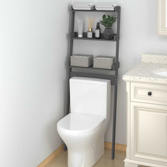 Toiletrek 63,5x32x179 cm massief grenenhout grijs is nu te koop bij PeponiXL, paradijselijk wonen!