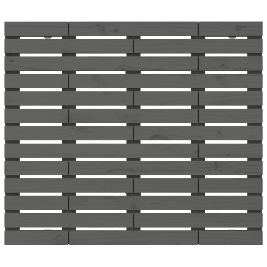 Hoofdbord wandmontage 96x3x91,5 cm massief grenenhout grijs is nu te koop bij PeponiXL, paradijselijk wonen!
