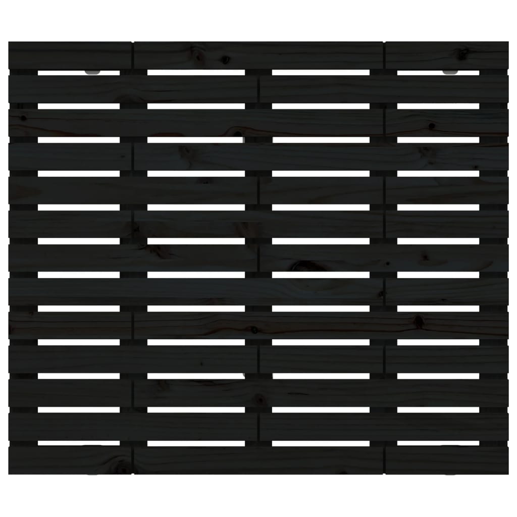 Hoofdbord wandmontage 146x3x91,5 cm massief grenenhout zwart is nu te koop bij PeponiXL, paradijselijk wonen!