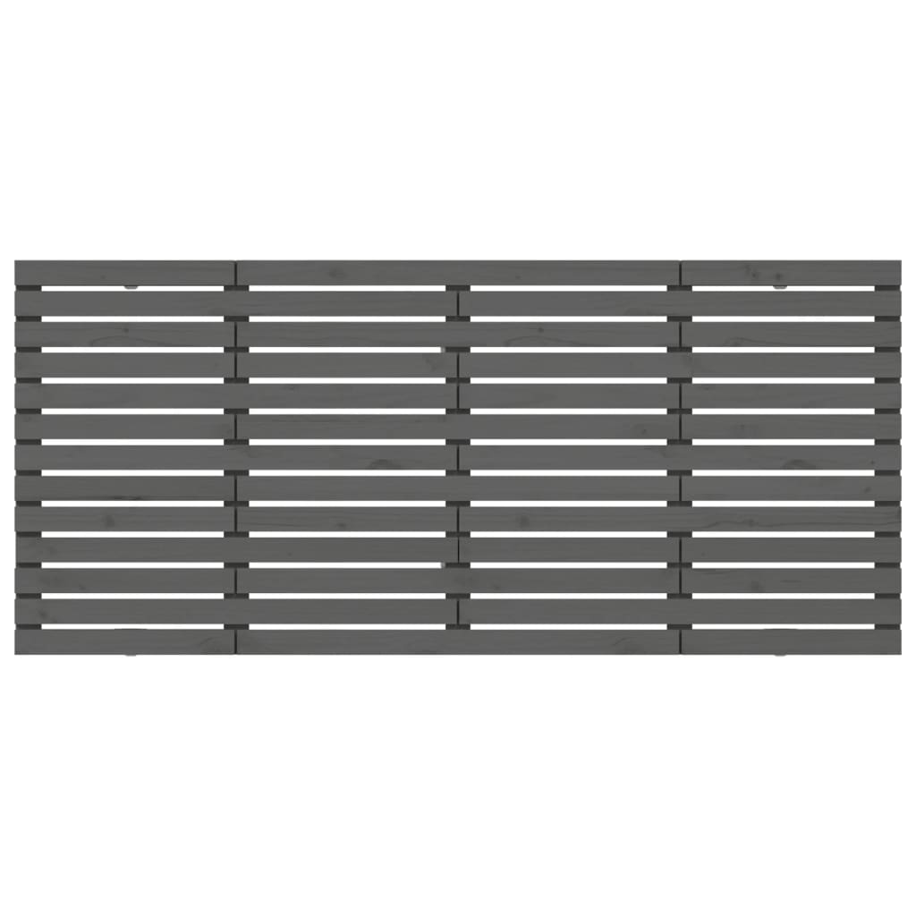 Hoofdbord wandmontage 156x3x91,5 cm massief grenenhout grijs is nu te koop bij PeponiXL, paradijselijk wonen!