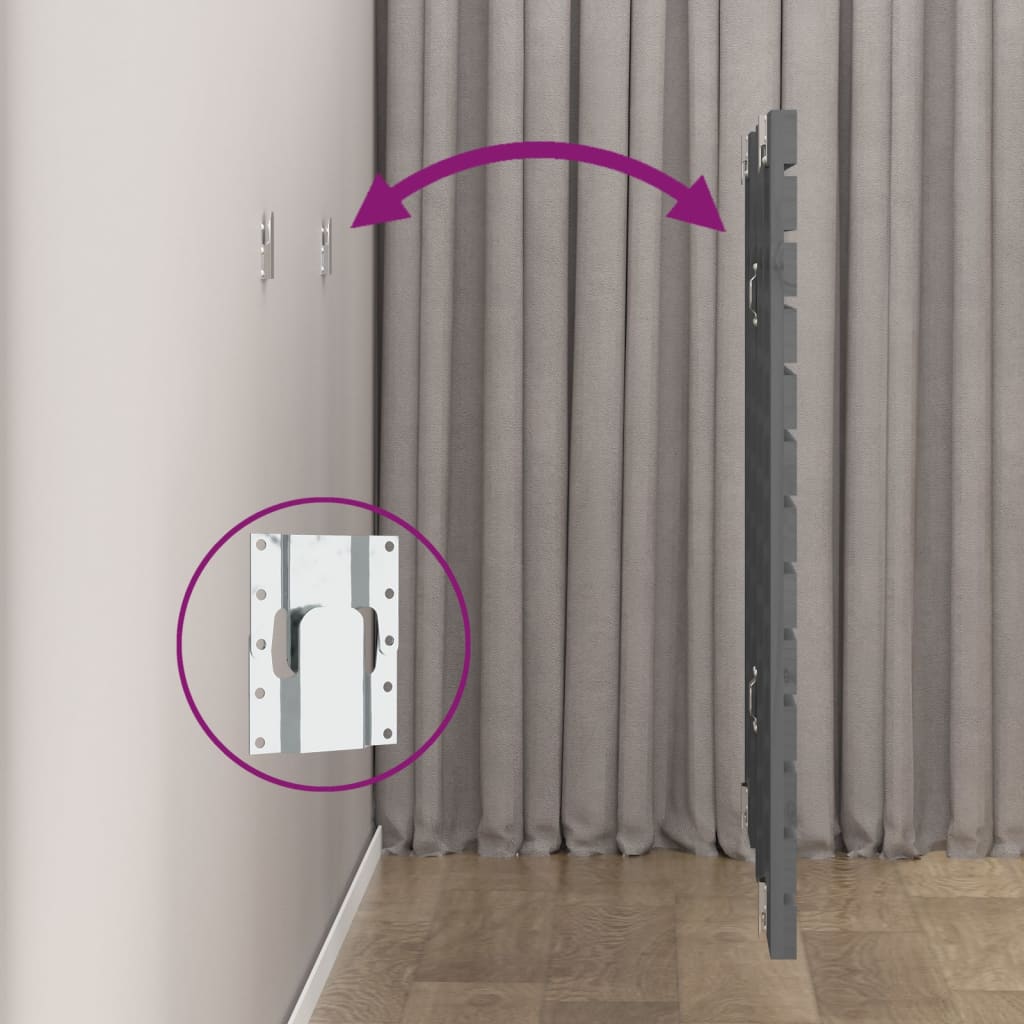 Hoofdbord wandmontage 156x3x91,5 cm massief grenenhout grijs is nu te koop bij PeponiXL, paradijselijk wonen!