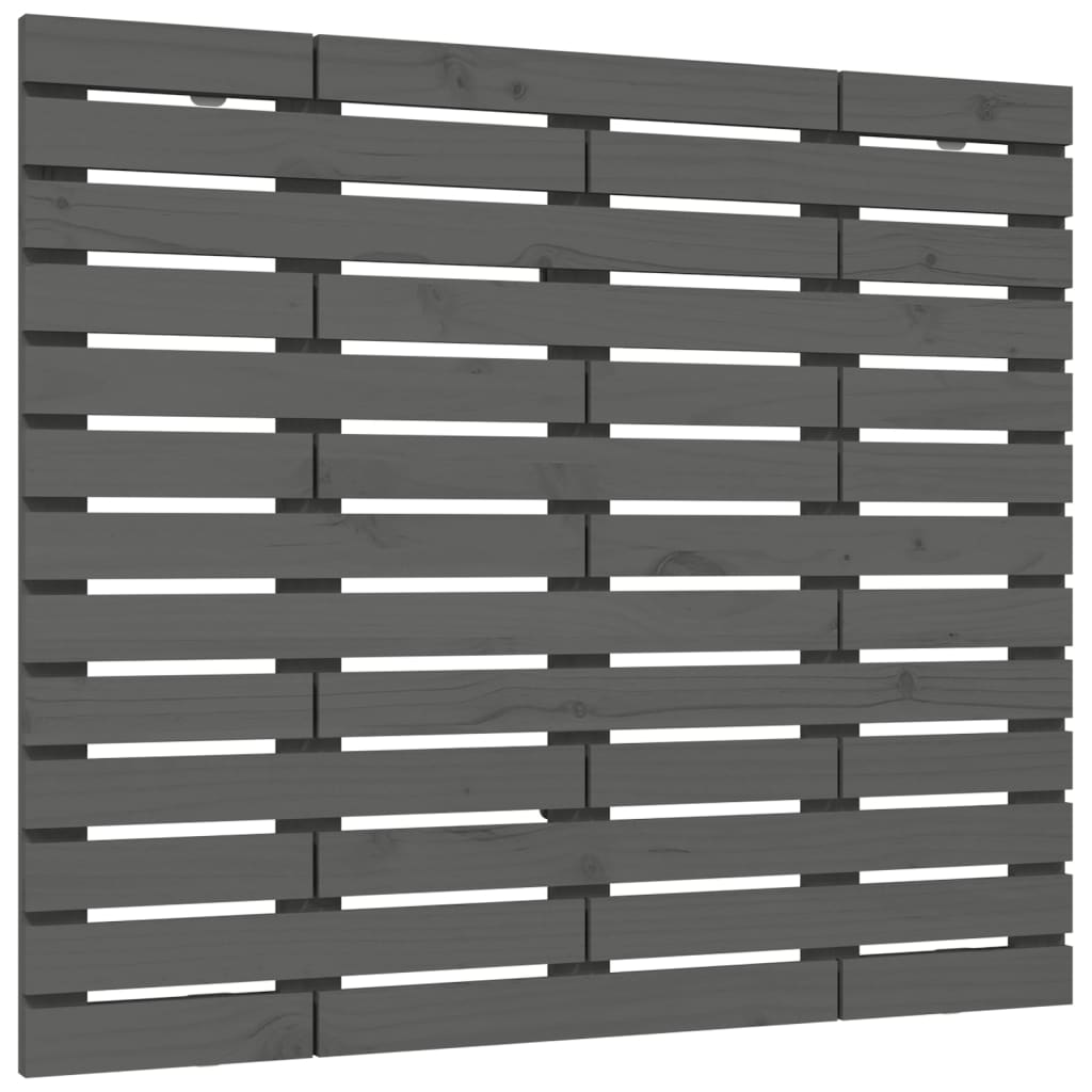 Hoofdbord wandmontage 81x3x91,5 cm massief grenenhout grijs is nu te koop bij PeponiXL, paradijselijk wonen!