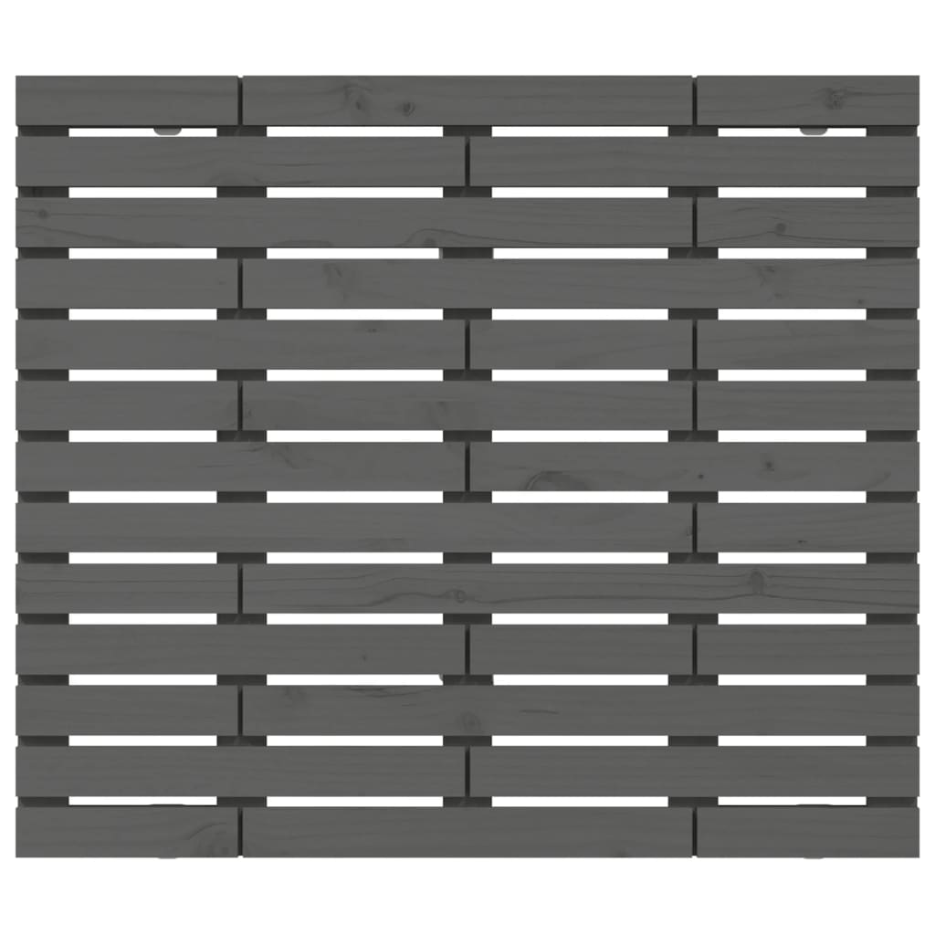 Hoofdbord wandmontage 81x3x91,5 cm massief grenenhout grijs is nu te koop bij PeponiXL, paradijselijk wonen!