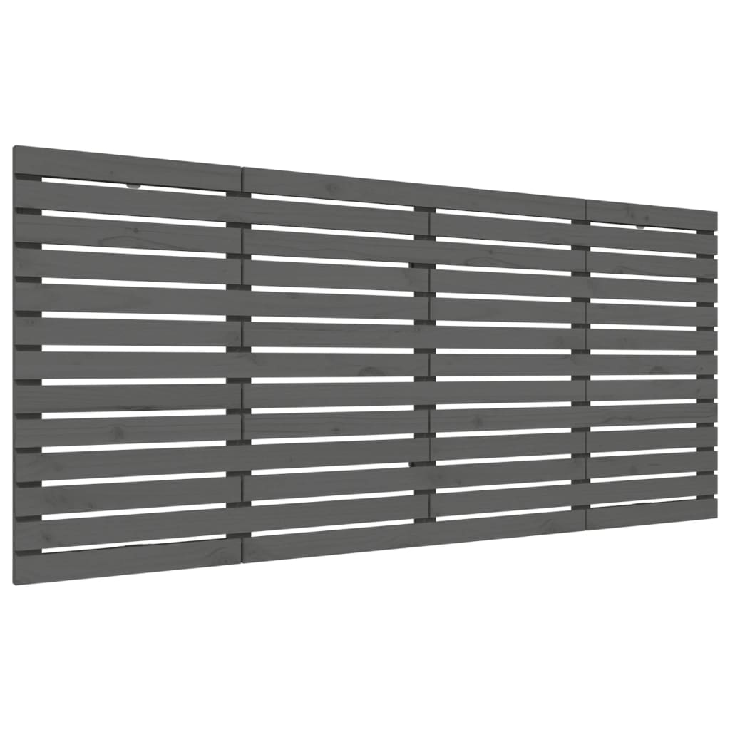 Hoofdbord wandmontage 166x3x91,5 cm massief grenenhout grijs is nu te koop bij PeponiXL, paradijselijk wonen!
