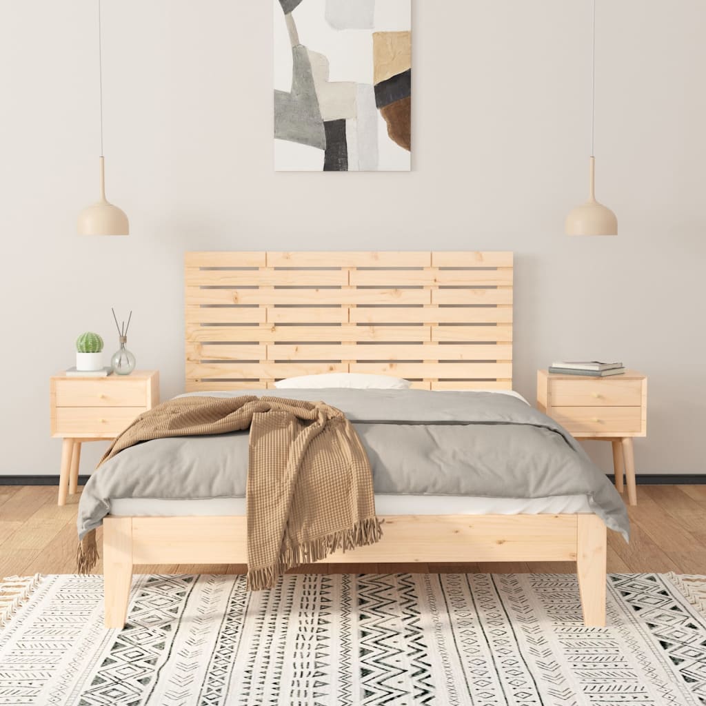Hoofdbord wandmontage 126x3x63 cm massief grenenhout is nu te koop bij PeponiXL, paradijselijk wonen!