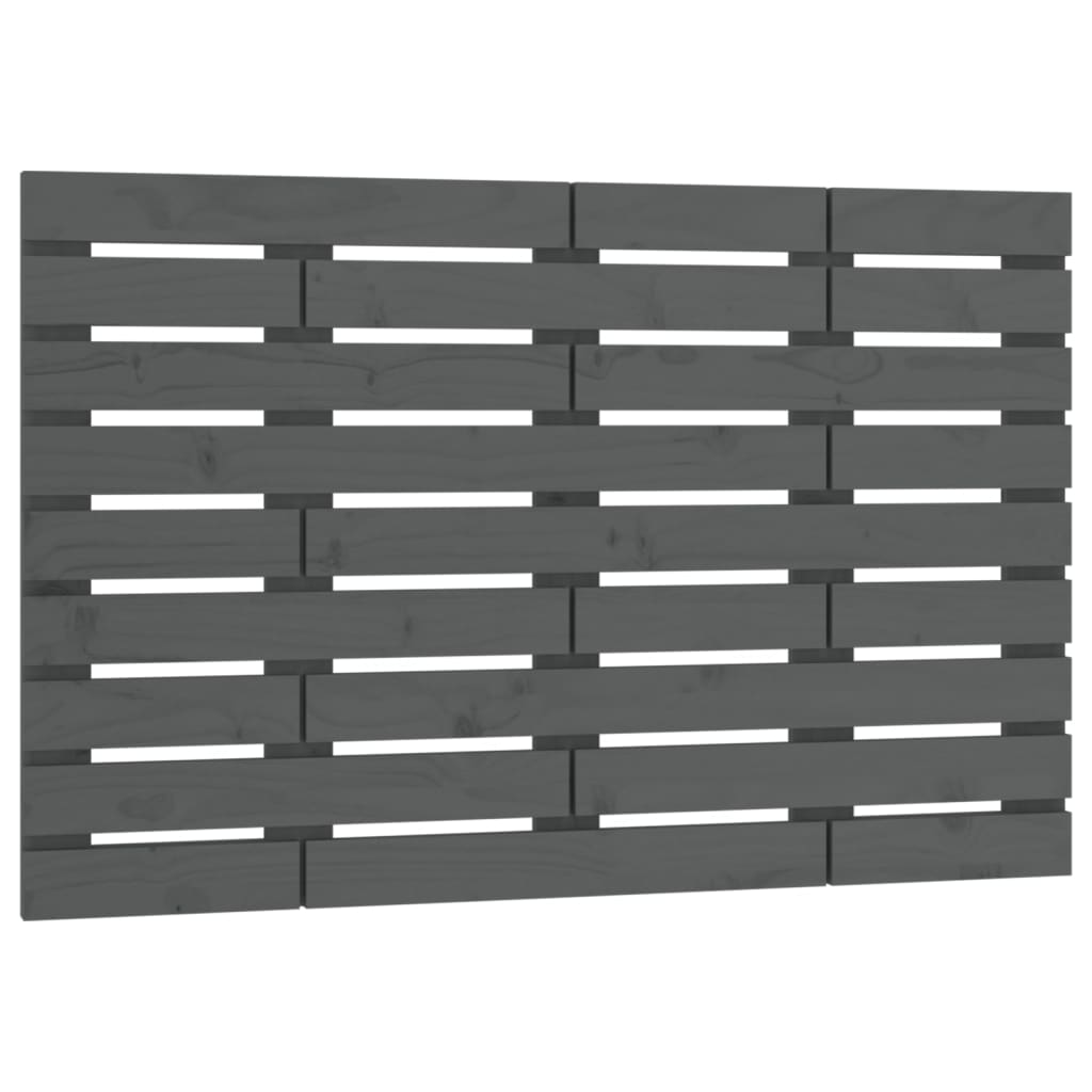Hoofdbord wandmontage 81x3x63 cm massief grenenhout grijs is nu te koop bij PeponiXL, paradijselijk wonen!