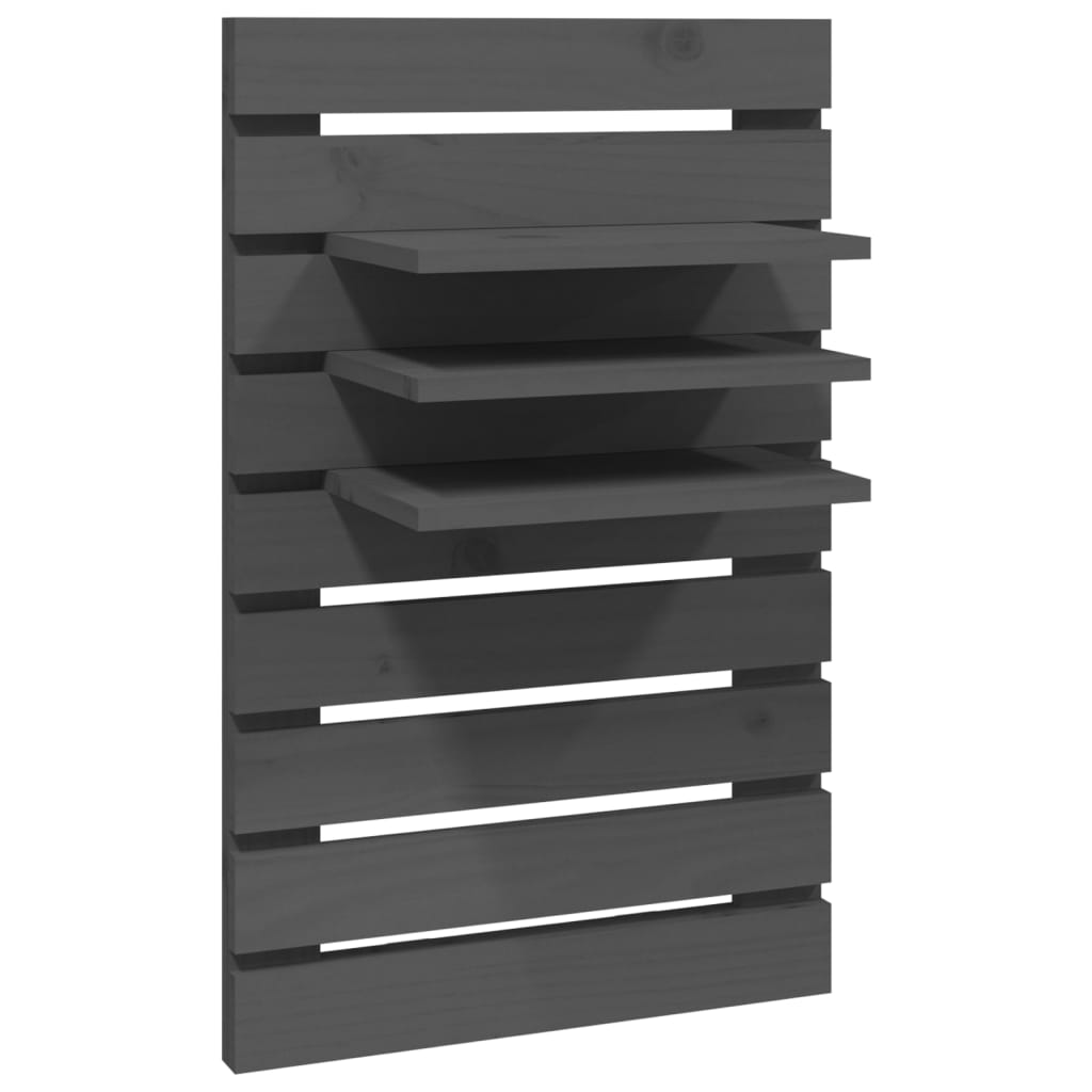 Nachtkastjes wandgemonteerd 2 st massief grenenhout grijs is nu te koop bij PeponiXL, paradijselijk wonen!