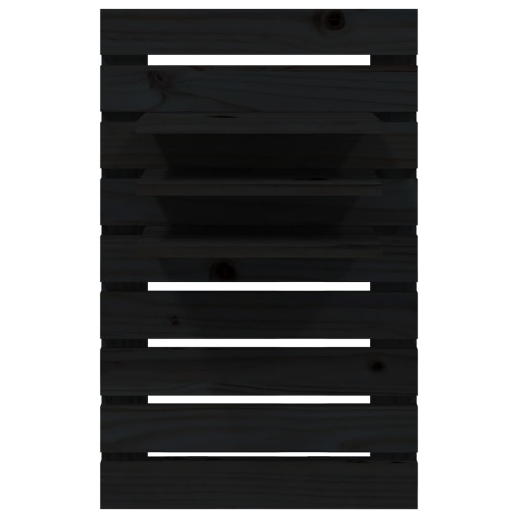 Nachtkastjes wandgemonteerd 2 st massief grenenhout zwart is nu te koop bij PeponiXL, paradijselijk wonen!
