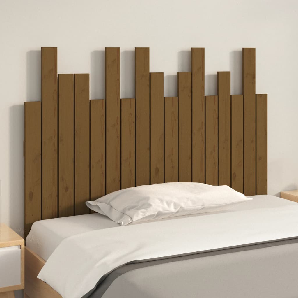 Hoofdbord wandmontage 108x3x80 cm grenenhout honingbruin is nu te koop bij PeponiXL, paradijselijk wonen!