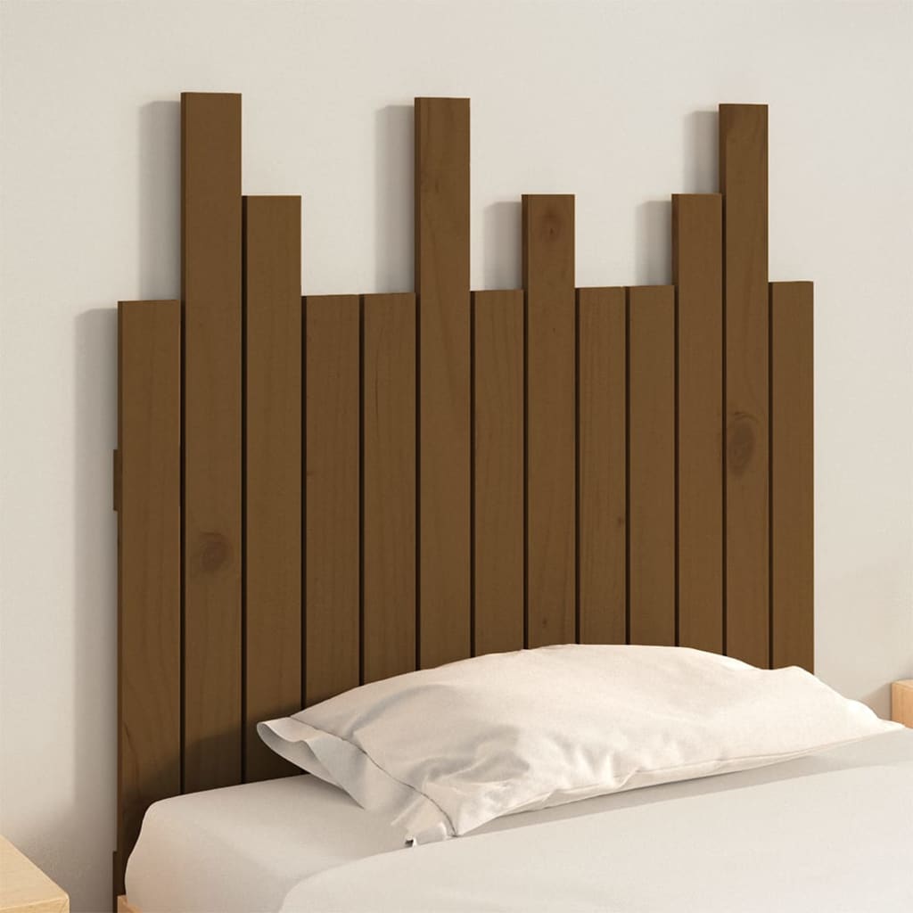 Hoofdbord wandmontage 82,5x3x80 cm grenenhout honingbruin is nu te koop bij PeponiXL, paradijselijk wonen!