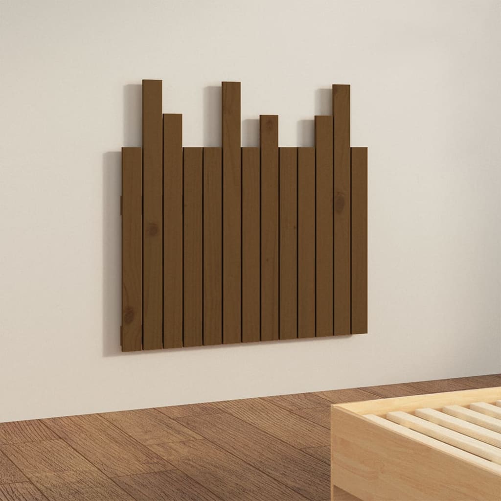 Hoofdbord wandmontage 82,5x3x80 cm grenenhout honingbruin is nu te koop bij PeponiXL, paradijselijk wonen!