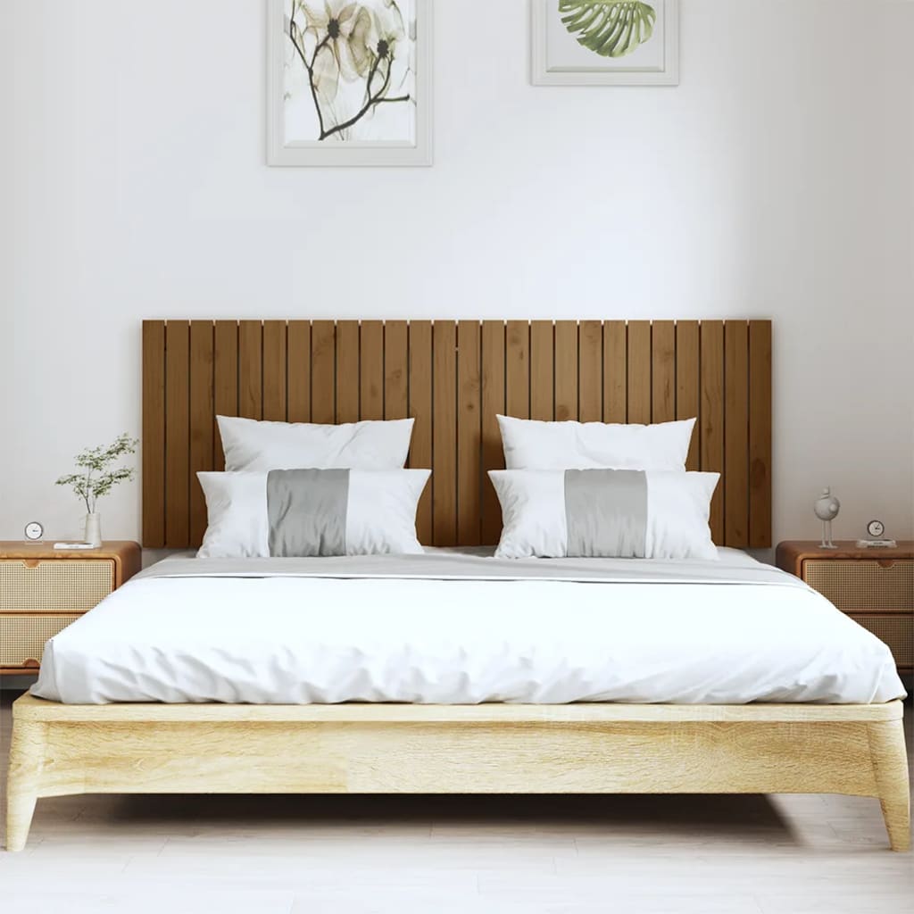 Wandhoofdbord 166x3x60 cm massief grenenhout honingbruin is nu te koop bij PeponiXL, paradijselijk wonen!