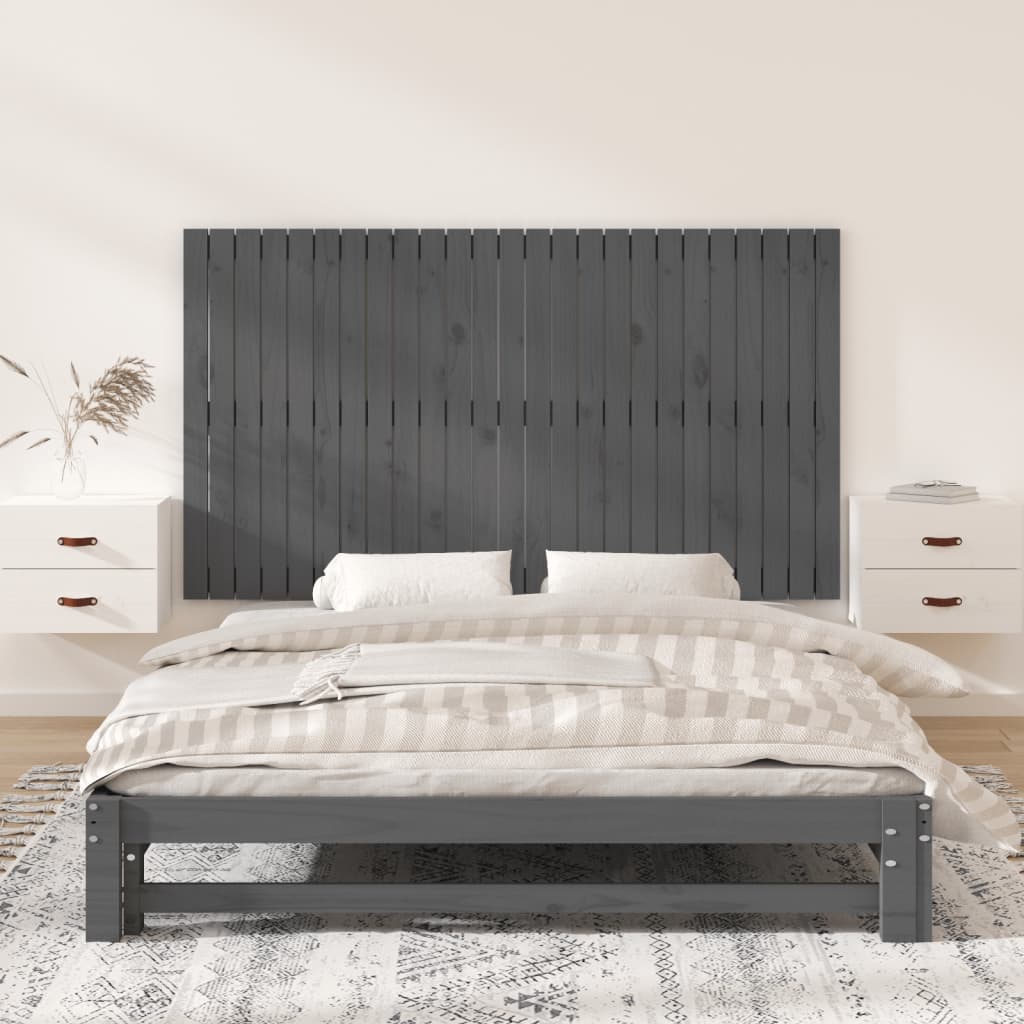 Wandhoofdbord 159,5x3x90 cm massief grenenhout grijs is nu te koop bij PeponiXL, paradijselijk wonen!