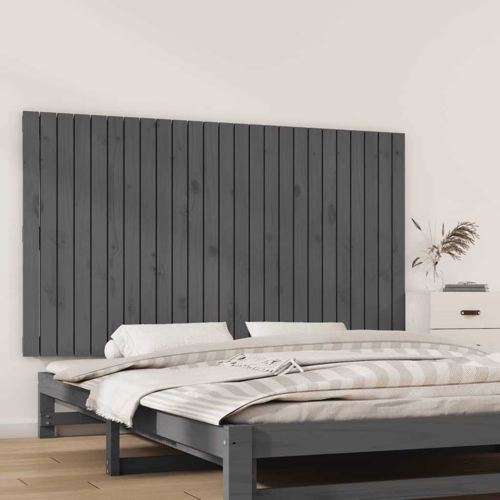 Wandhoofdbord 159,5x3x90 cm massief grenenhout grijs is nu te koop bij PeponiXL, paradijselijk wonen!