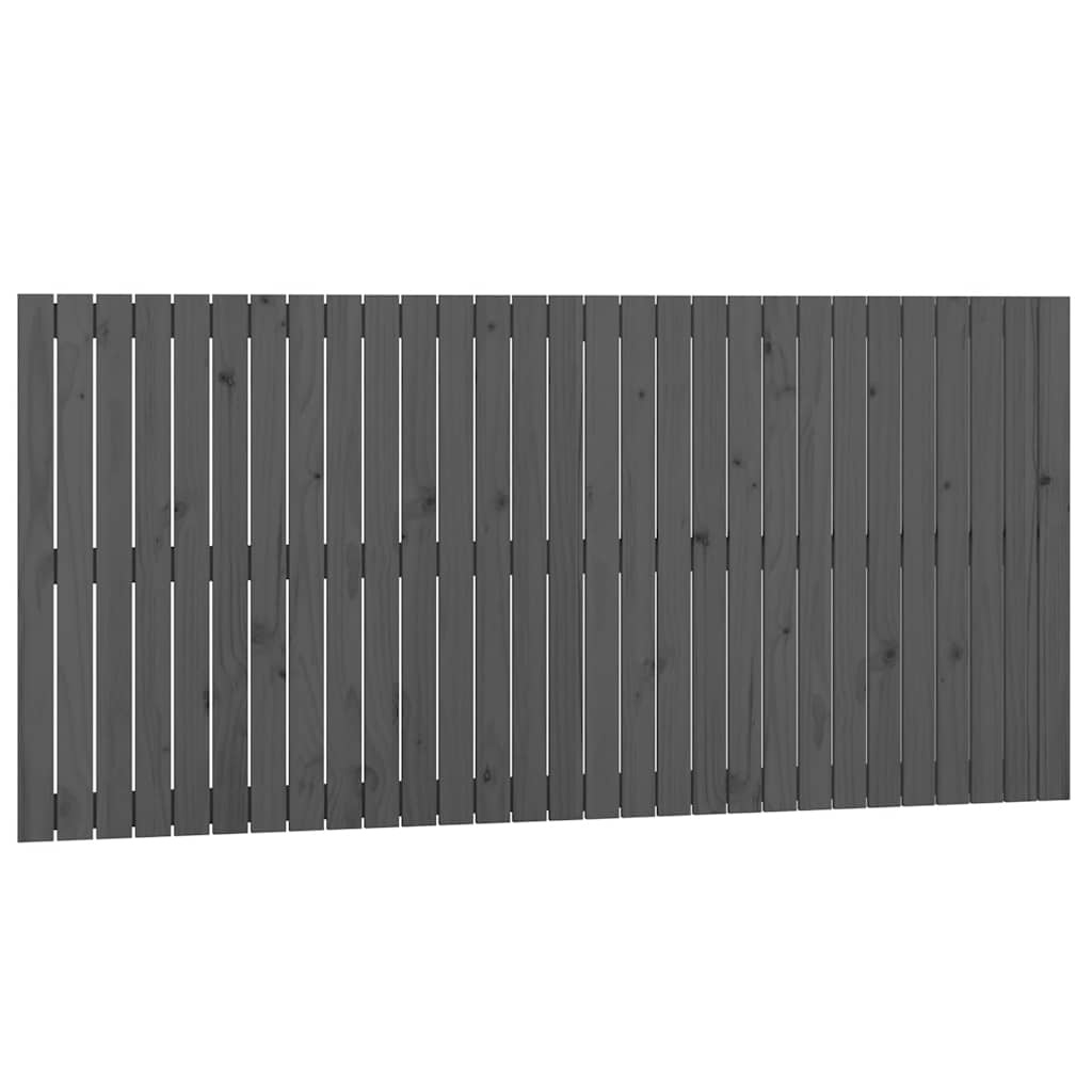 Wandhoofdbord 185x3x90 cm massief grenenhout grijs is nu te koop bij PeponiXL, paradijselijk wonen!