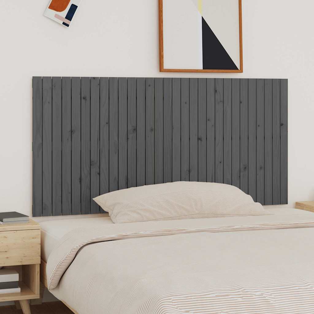 Wandhoofdbord 185x3x90 cm massief grenenhout grijs is nu te koop bij PeponiXL, paradijselijk wonen!