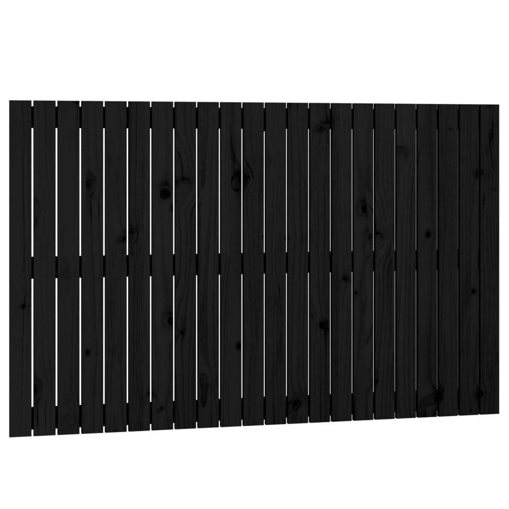 Wandhoofdbord 140x3x90 cm massief grenenhout zwart is nu te koop bij PeponiXL, paradijselijk wonen!