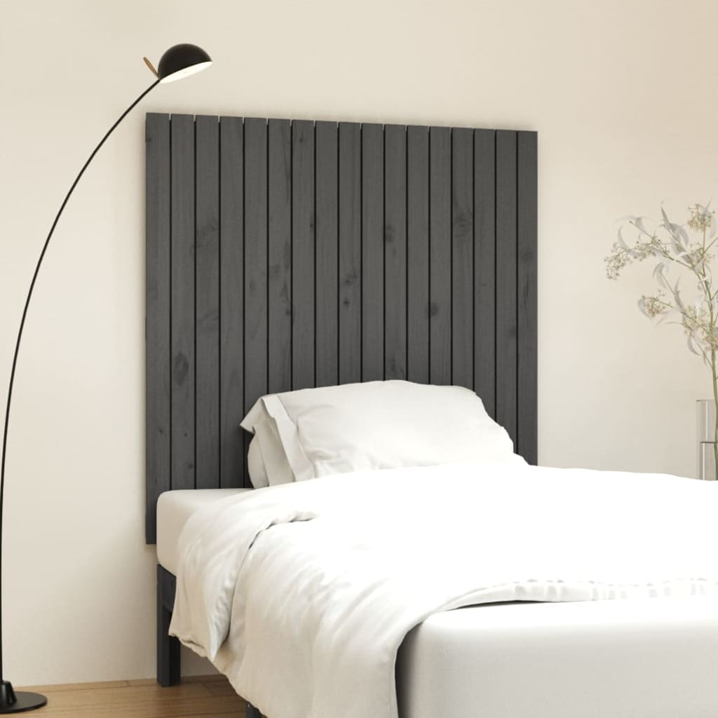 Wandhoofdbord 108x3x110 cm massief grenenhout grijs is nu te koop bij PeponiXL, paradijselijk wonen!