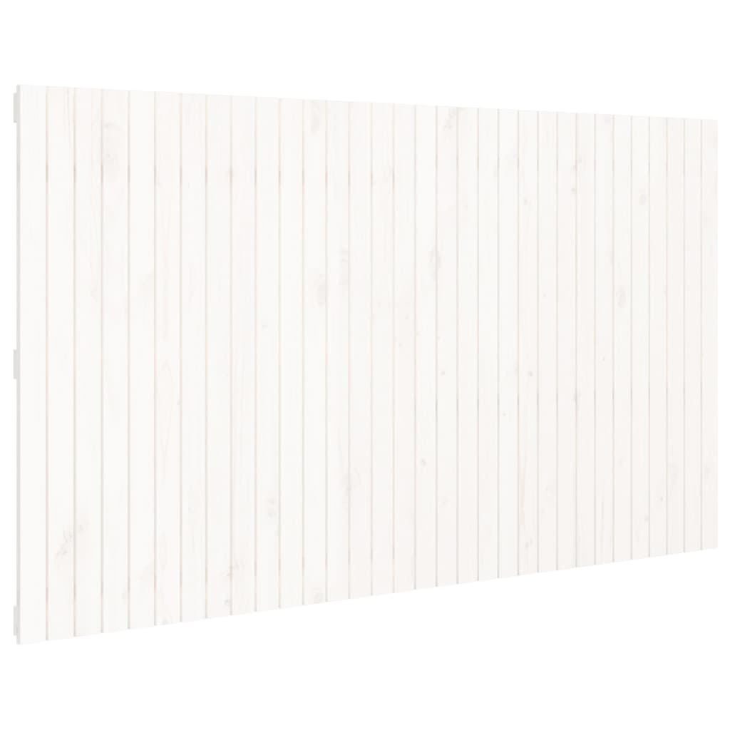 Hoofdbord wandmontage 204x3x110 cm massief grenenhout wit is nu te koop bij PeponiXL, paradijselijk wonen!