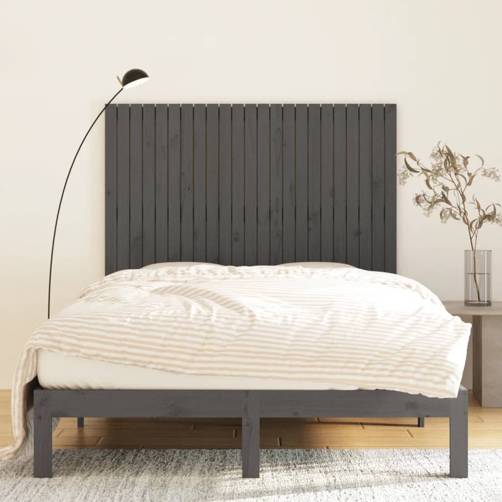 Wandhoofdbord 146,5x3x110 cm massief grenenhout grijs is nu te koop bij PeponiXL, paradijselijk wonen!