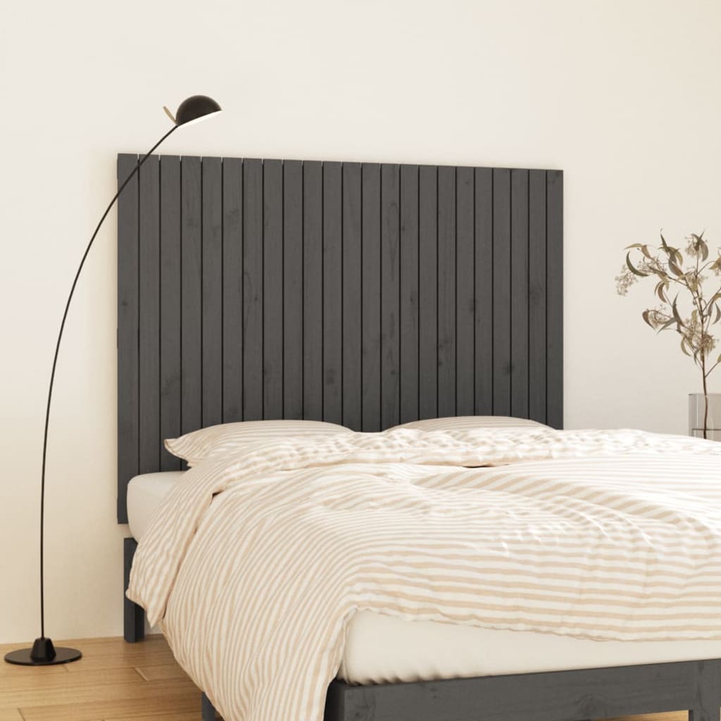 Wandhoofdbord 146,5x3x110 cm massief grenenhout grijs is nu te koop bij PeponiXL, paradijselijk wonen!