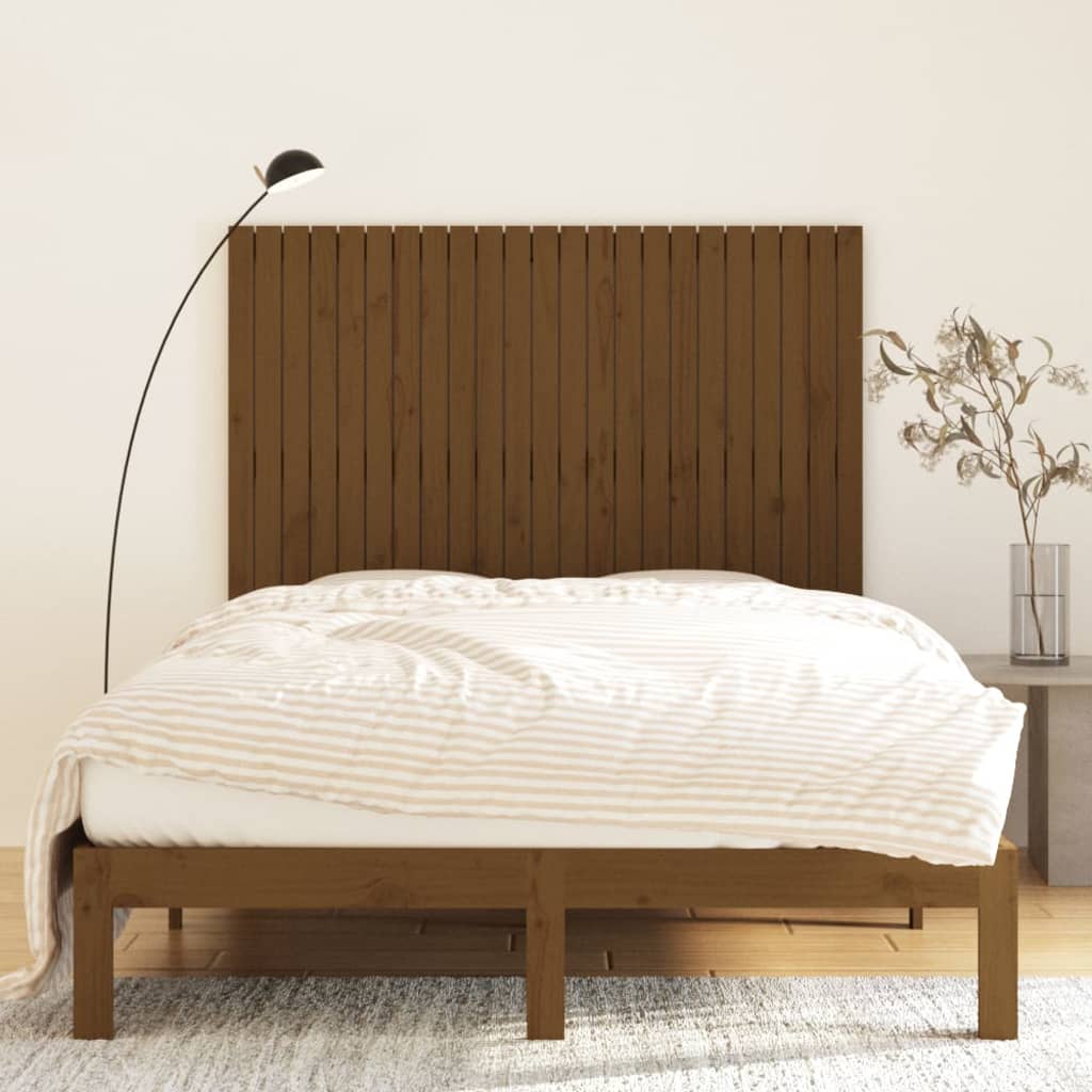 Wandhoofdbord 146,5x3x110 cm massief grenenhout honingbruin is nu te koop bij PeponiXL, paradijselijk wonen!