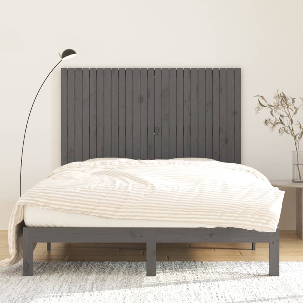 Wandhoofdbord 159,5x3x110 cm massief grenenhout grijs is nu te koop bij PeponiXL, paradijselijk wonen!