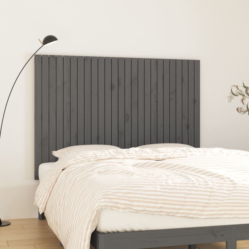Wandhoofdbord 159,5x3x110 cm massief grenenhout grijs is nu te koop bij PeponiXL, paradijselijk wonen!