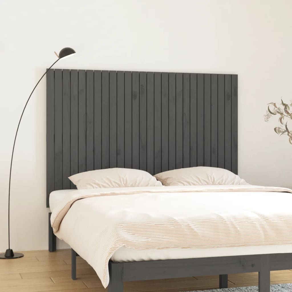 Wandhoofdbord 166x3x110 cm massief grenenhout grijs is nu te koop bij PeponiXL, paradijselijk wonen!