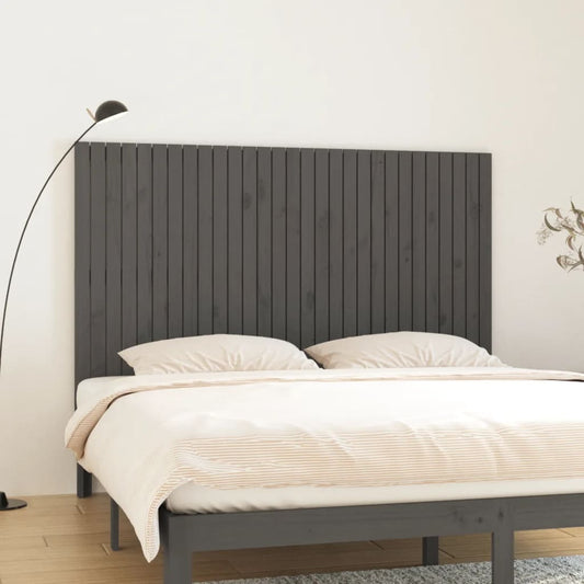 Wandhoofdbord 185x3x110 cm massief grenenhout grijs is nu te koop bij PeponiXL, paradijselijk wonen!