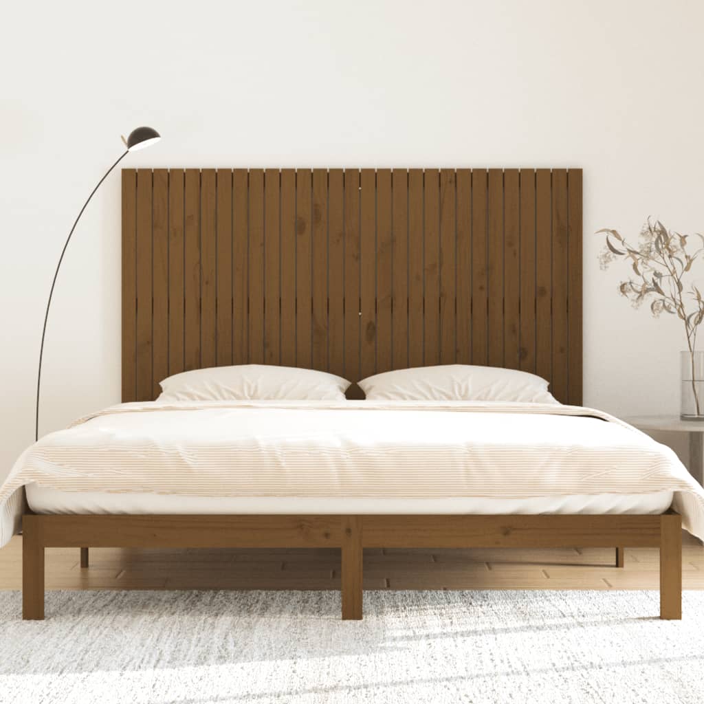 Wandhoofdbord 185x3x110 cm massief grenenhout honingbruin is nu te koop bij PeponiXL, paradijselijk wonen!