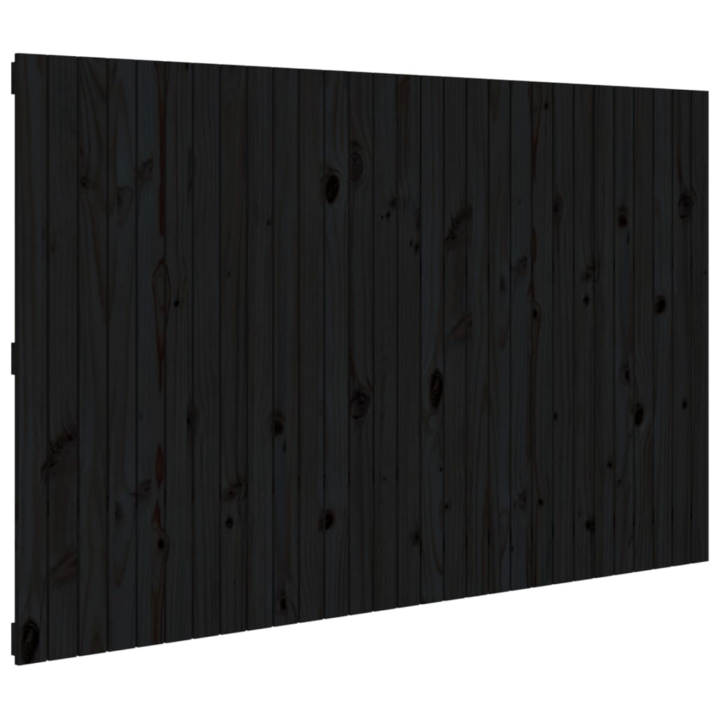 Wandhoofdbord 185x3x110 cm massief grenenhout zwart is nu te koop bij PeponiXL, paradijselijk wonen!